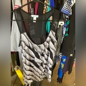 Women’s ruffled sleeveless top